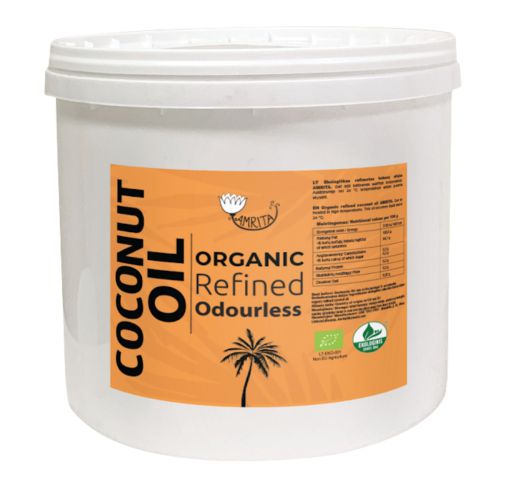 Organic Refined Coconut Oil Amrita, 3 l 1