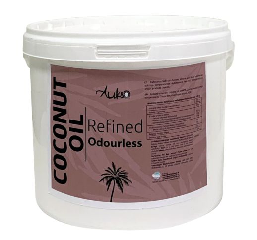 Rafinuotas bekvapis kokosų aliejus AUKSO, 3 L 1