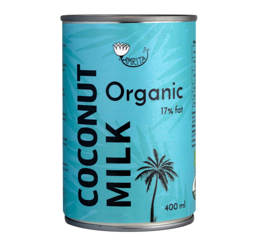 Organic Coconut Milk AMRITA 17%, 400ml 1