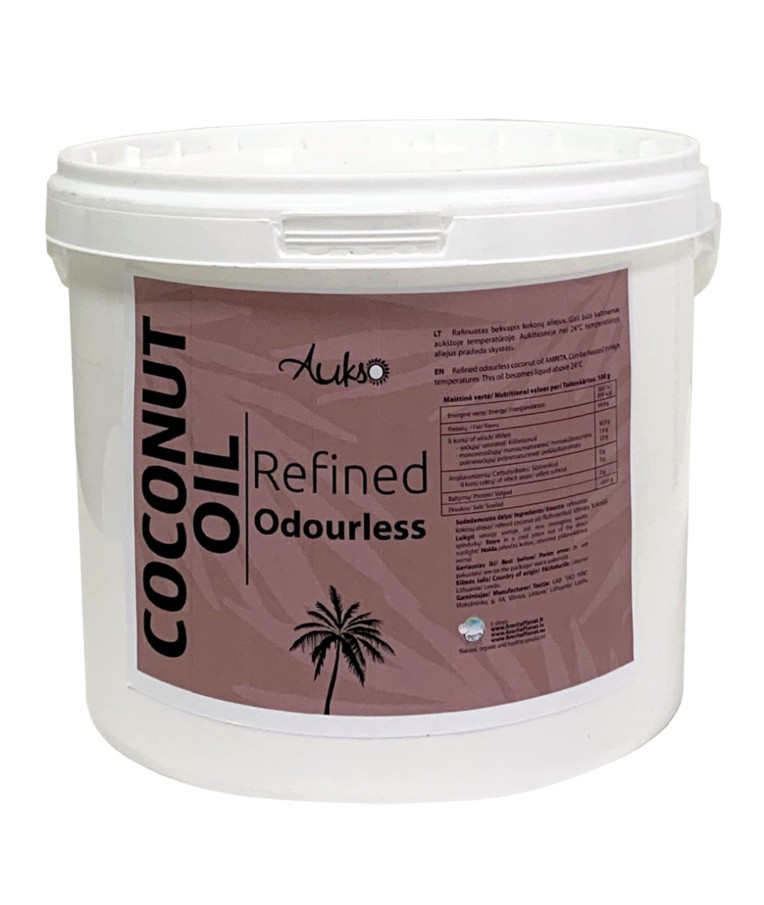 Rafinuotas bekvapis kokosų aliejus AUKSO, 3 L 1