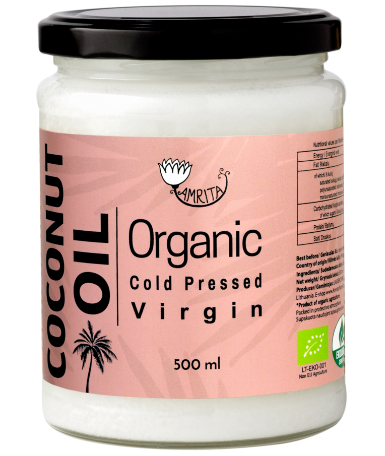 Organic Virgin Coconut Oil AMRITA, 500 ml 1