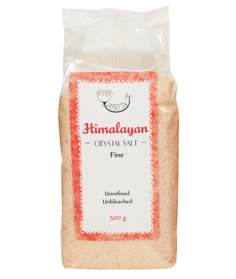 Smulki Himalajų rožinė druska AMRITA, 500 g 1